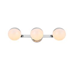 Majesty 3 light Chrome and frosted white Bath Sconce
