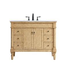 42 inch Single Bathroom vanity in Antique Beige