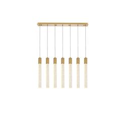 Weston 7 lights pendant in satin gold