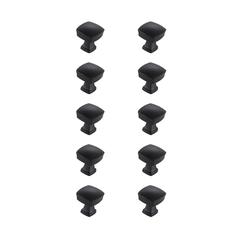 Irvin 1.3" Matte Black Square Knob Multipack (Set of 10)