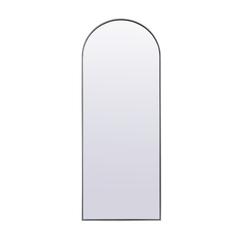 Metal Frame Arch Full Length Mirror 28x74 Inch in Silver
