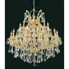 Maria Theresa 24 light Gold Chandelier Clear Royal Cut Crystal