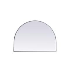 Metal Frame Arch Mirror 33x24 Inch in Silver