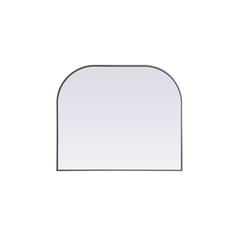 Metal Frame Arch Mirror 40x34 Inch in Silver
