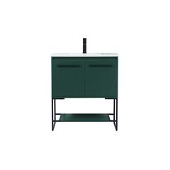 30 inch Single bathroom vanity in green