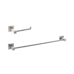 Isla 2-Piece Bathroom Hardware Set in Brushed Nickel