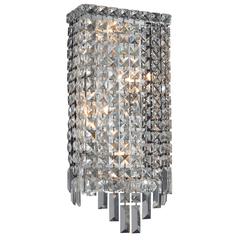 Maxime 4 Light Chrome Wall Sconce Clear Royal Cut Crystal