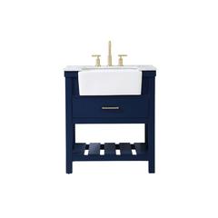 30 inch Single bathroom vanity in blue