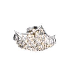 Clara Collection Flush Mount D10in H8in Lt:4 Chrome Finish