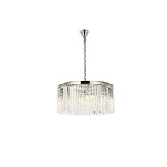 Sydney 8 light polished nickel Chandelier Clear Royal Cut Crystal