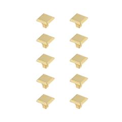 Wilow 1" Brushed Gold Square Knob Multipack (Set of 10)