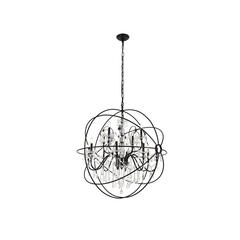 Cordelia 12 Light black Crystal Pendant