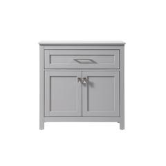 30 Inch Wide Bathroom Storage Freestanding Cabinet In Grey