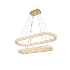 Bowen 42 inch Adjustable LED Chandelier in Satin Gold