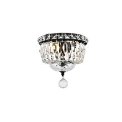 Tranquil 8 inch black flush mount