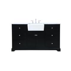 60 inch Single bathroom vanity in black