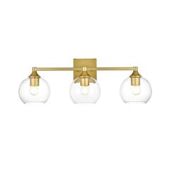 Foster 3 light Brass and Clear Bath Sconce