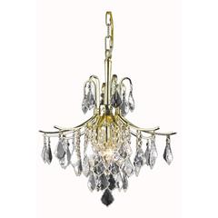 Amelia Collection Pendant D16in H20in Lt:6 Gold Finish