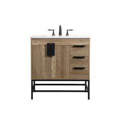 32 inch Single bathroom vanity in natural oak