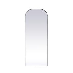 Metal Frame Arch Full Length Mirror 28x74 Inch in Silver
