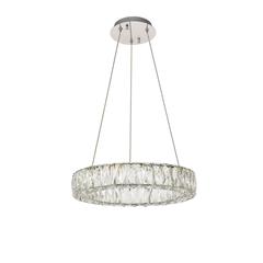 Monroe Integrated LED chip light Chrome Pendant Clear Royal Cut Crystal