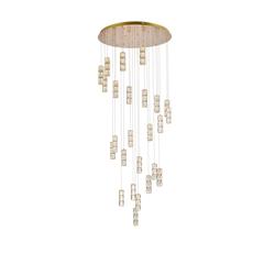 Polaris 42 inch LED chandelier in gold