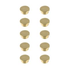 Trovon 1.6" Diameter Brushed Gold Oversize Round Knob Multipack (Set of 10)