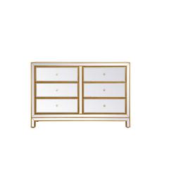 Cabinet 6 drawers 48in. W x 18in. Din. x 32in. H in gold