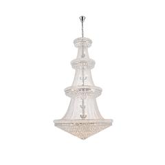 Primo 48 light Chrome Chandelier Clear Royal Cut Crystal