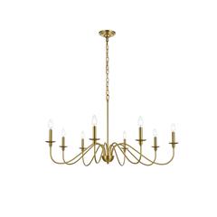 Rohan 42 inch chandelier in Satin Gold