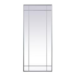 French Panel Full Length Mirror 30x70 Inch In Silver