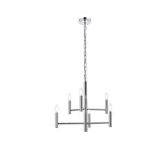Carmella 6 lights pendant in chrome