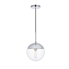 Eclipse 1 Light Chrome Pendant With Clear Glass