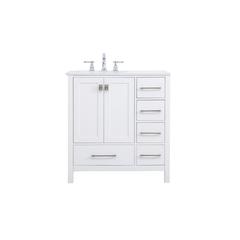 32 inch Single Bathroom Vanity in White