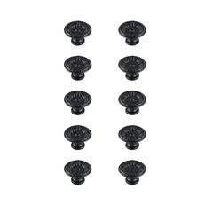 Corio 1.1" Diameter Matte Black Mushroom Knob Multipack (Set of 10)