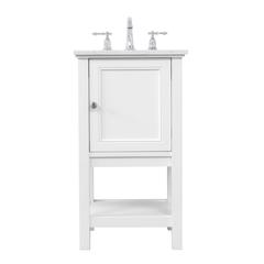19 in. Single bathroom vanity set in White