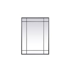 French Panel Wall Mirror 30x40 Inch In Black