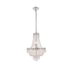 Century 8 light Chrome Pendant Clear Royal Cut Crystal