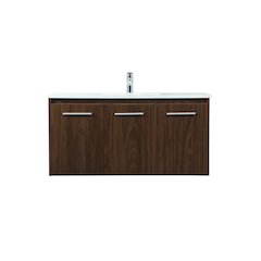 40 Inch Single Bathroom Vanity In Walnut