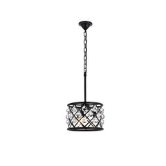 Madison 3 light Matte Black Pendant Clear Royal Cut Crystal