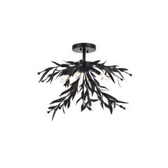 Priscilla 23 inch flush mount in black