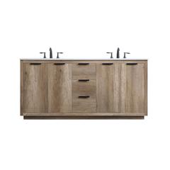 72 Inch Double Bathroom Vanity In Natural Oak