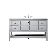 60 inch Single bathroom vanity in grey