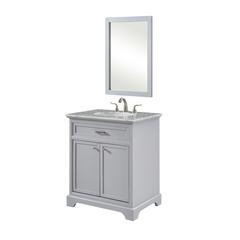 30 In. Single Bathroom Vanity Set In Light Grey