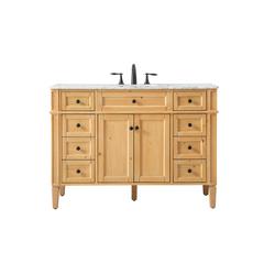 48 inch Single bathroom vanity in natural wood