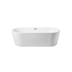 65 inch soaking roll top bathtub in glossy white