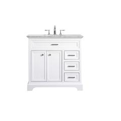 36 In. Single Bathroom Vanity Set In White