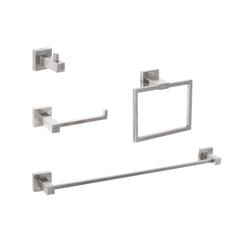 Isla 4-Piece Bathroom Hardware Set in Brushed Nickel