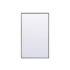 Metal Frame Rectangle Full Length Mirror 36x60 Inch in Black