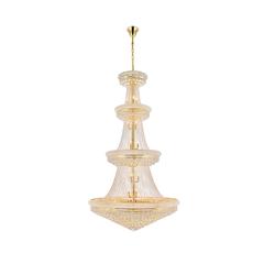 Primo 42 light Gold Chandelier Clear Royal Cut Crystal